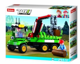 Sluban Town Farma M38-B0778 Traktor s prívesom na klády