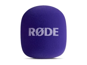 Rode Interview GO fialová / Ručný adaptér / pre Wireless GO, GO II, GO 3, PRO, ME / ochrana proti vetru (INTERVIEWGOPUR)