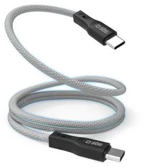 SBS USB-C 1 m šedá / Magnetický kábel / 60 W
