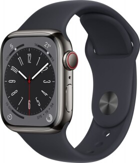 Apple Watch 8 GPS + Cellular 41mm Midnight Stainless Steel Sport Modrý (MNJJ3FD/A)