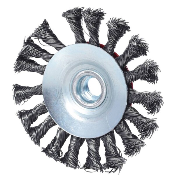 Nerezová kužeľová oceľová drôtená okrúhla kefa, 0,5 mm, Ø 100 mm KS Tools 340.0050; 340.0050