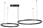 Immax NEO FINO NEW SMART čierna / Závesné svietidlo / 2 kruhy 60 +80cm / 93W / Zigbee 3.0 TUYA (07216L)