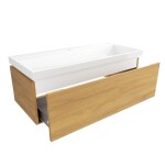 Kúpeľňová skrinka s umývadlom SAT Feel 100x30x46 cm medový dub mat SATFEEL100DMU4 SATFEEL100DMU4