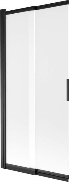MEXEN - Fox 2-krídla posuvná vaňová zástena 85 x 150, dekor, čierna 891-085-002-70-30