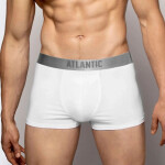 Pánske boxerky 012 black - Atlantic Bílá S