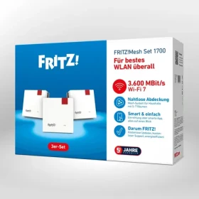 AVM FRITZ! Mesh Set 1700 3-Set / Repeater / Wi-Fi 7 / 3600 Mbit/s / Mesh (20003133)