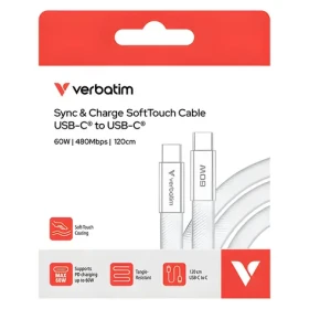 Verbatim SoftTouch 30274 biela / USB-C kábel / 60 W PD 3.0 / 1,2 m (30274)
