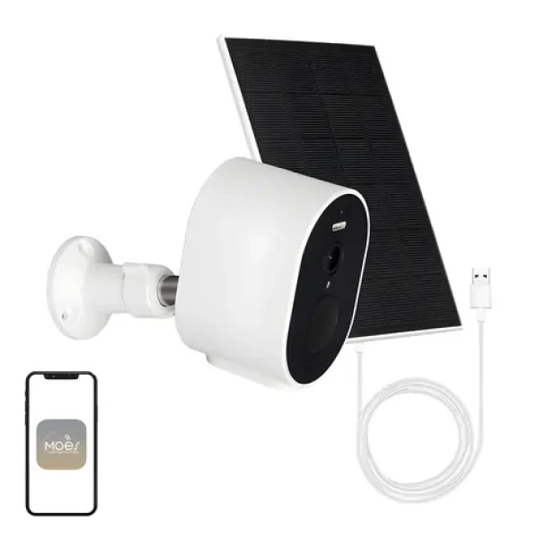 MOES WCM-S24-S / Vonkajšia IP kamera / 4MP / Wi-Fi / solárny panel / IR / IP65 (WCM-S24-S-MS)