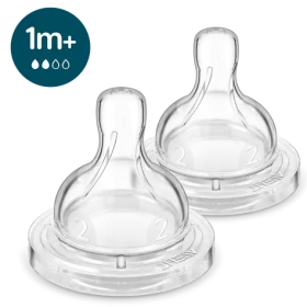 Philips Avent SCY762/02 / Cumlík na dojčenskú fľašu / pomalý prietok / 2 ks