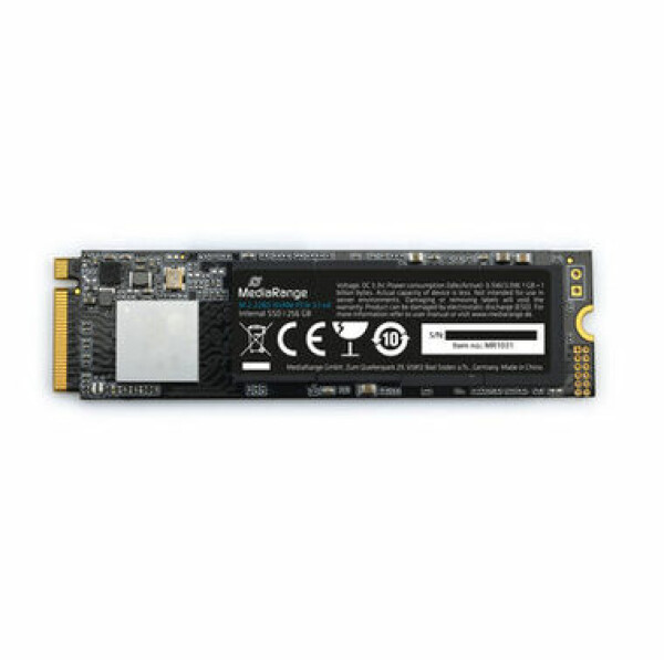 MediaRange MR1031 256GB / M.2 2280 / PCIe 3.0 x4 / TLC / R: 2040MBs / W: 1270MBs / MTBF: 1.5mil (MR1031)