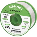 Stannol Kristall 600 Fairtin spájkovací cín bez olova bez olova Sn96,5Ag3Cu0,5 REL0 250 g 1 mm; 811004