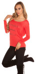 Trendy Koucla pullover with lace Einheitsgroesse