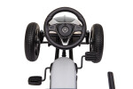 Mamido Mamido Detská šliapacia motokára Mercedes XMX610 biela | ECO koža | Polohovateľné sedadlo