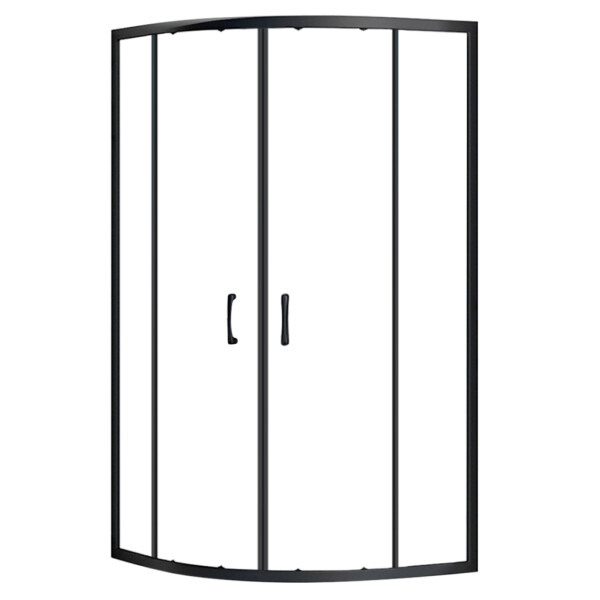 REA - Sprchová zástena LOOK čierna 80x80 REA-K7902