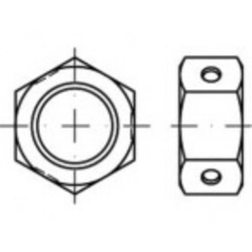 TOOLCRAFT TO-5379927 šesťhranné matice M12 84032 nerezová ocel A4 500 ks; TO-5379927