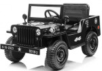 Mamido Detský elektrický vojenský Jeep Willys 4x4 čierny