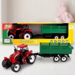 MalPlay TRAKTOR FARMÁRSKY 47cm S ODNÍMATEĽNÝM PRÍVESOM + FIGÚRKA FARMÁRE