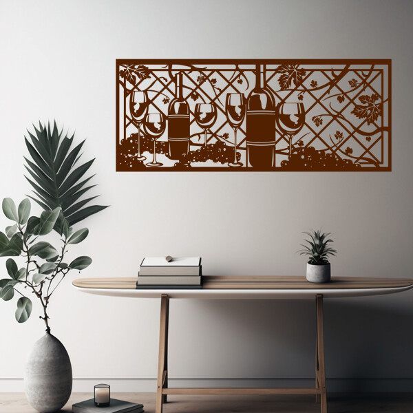 Veselá Stena Samolepka Vinná réva Farba: hnedá, Veľkosť: 80 x 32 cm
