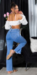 Sexy Highwaist flared Jeans with decorative seam denimblue 36