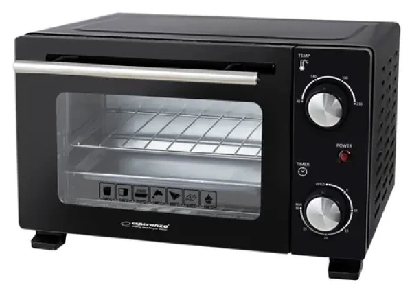 Esperanza EKO007N čierna / Mini rúra / 800 W / 10 l / 250 ° C / časovač (EKO007N)