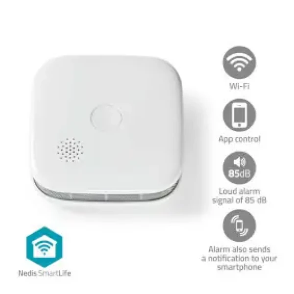 Nedis WIFIDS21WT / Chytrý detektor dymu / Wi-Fi / SmartLife (WIFIDS21WT)