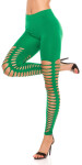 Sexy Leggings with sexy rips green Einheitsgroesse