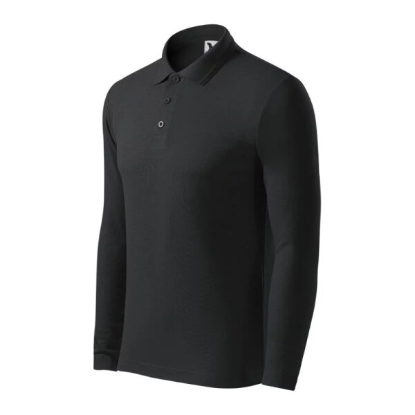 Pánska polokošeľa Pique Polo LS M MLI-22194 Tmavo šedá - Malfini XL tmavě šedá