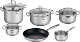 Tefal Duetto+ G732SA55 sada nerezového riadu 10 ks / 4x hrniec / 4x pokrievka / 1x rajnica / 1x panvica (G732SA55)