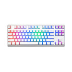 Modecom Volcano LANPARTY RGB PUDDING biela / Mechanická herná TKL klávesnica / OUTEMU Brown / RGB / USB / US layout (K-MC-LANPARTY-U-RGB-BROWN-200-PUDD)