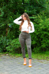 Curvy Girls! Sexy Slim Fit Fashion Jeans KHAKI