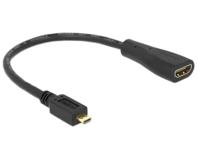 DeLock kábel High Speed HDMI s Ethernetom - micro D samec - A samica / 23 cm (65391)