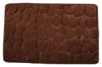 MSV Pebbles kúpeľňová predložka 40 x 60 cm hnedá / Polyester, PU pena / Protišmyková