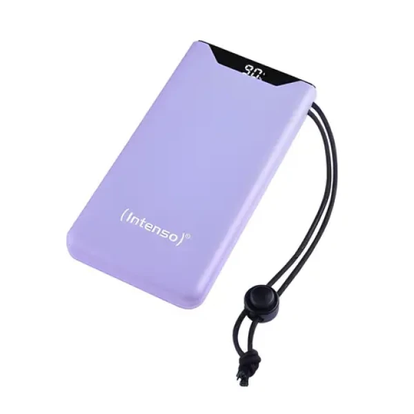INTENSO Powerbank F10000 fialová / Powerbanka / 10000 mAh / USB-C / USB-A / PD 20W / LCD displej (7332033)