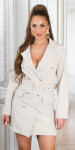 Sexy Koucla blazer dress with belt white Einheitsgroesse