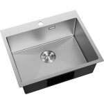 MEXEN - Solix oceľový drez 1-bowl 600 x 500 mm, nerez 6408601000-01