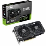 ASUS Dual GeForce RTX 4060 Ti OC 8GB / 2310 - 2595 MHz / 8GB GDDR6 / 128bit / 1x HDMI + 3x DP / 160W (8) (90YV0J40-M0NA00)