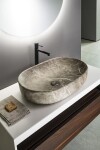 SAPHO - CALEO keramické umývadlo na dosku 60x42cm, breccia marmor CA590BM
