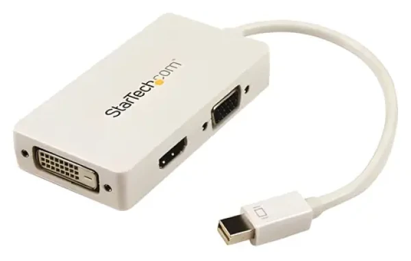 StarTech Adaptér Mini DisplayPort na VGA/DVI/HDMI biela / Videoadaptér / 1920 x 1200 px / 0,15 m (MDP2VGDVHDW)