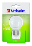 Verbatim LED žiarovka E27 4.5W 350lm (30W) / typ Mini Globe / matná / teplá biela (52642-V)