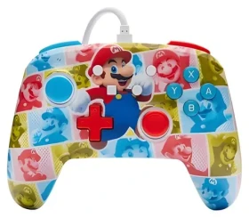 PowerA Ovládač pre Nintendo Switch Super Mario - Mario Hero Reel / Herný ovládač / Drôtový / USB (NSGP0282-01)