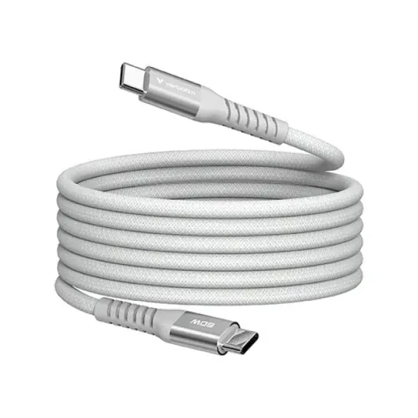 Verbatim 31850 Magnetický 60W USB-C kábel 1.2m šedá / USB-C(M) / USB-C(M) / 100 W / PD QC 3.0 (31850)