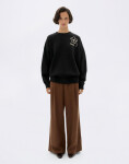 Thinking MU Flower Rope Black Jimena Sweatshirt BLACK L