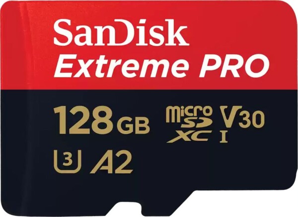 SanDisk Extreme PRO MicroSDXC 128 GB Class 10 UHS-I/U3 A2 V30 (SDSQXCD-128G-GN6MA)