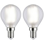 Paulmann 28919 LED En.trieda 2021 F (A - G) E14 kvapkový tvar 4.8 W = 40 W neutrálna biela (Ø x v) 45 mm x 78 mm 2 ks; 28919