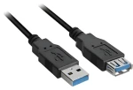 Sharkoon čierna / Predlžovací kábel / USB-A / USB 3.2 Gen 1 / 1 m (4044951015672)