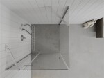 MEXEN/S - ROMA sprchovací kút 70x70, transparent, chróm 854-070-070-01-00