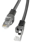 Lanberg CAT6 FTP 0,25 m čierna / Patch kábel / RJ45-RJ45 / Fluke Passed (PCF6-10CC-0025-BK)