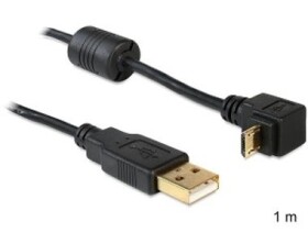 DeLock kábel USB 2.0 A samec lt;-gt; USB micro B samec / pravouhlý / 1 m (83148)