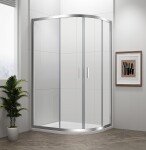 POLYSAN - EASY štvrťkruhová sprchová zástena 1100x800, L/R, číre sklo EL2415