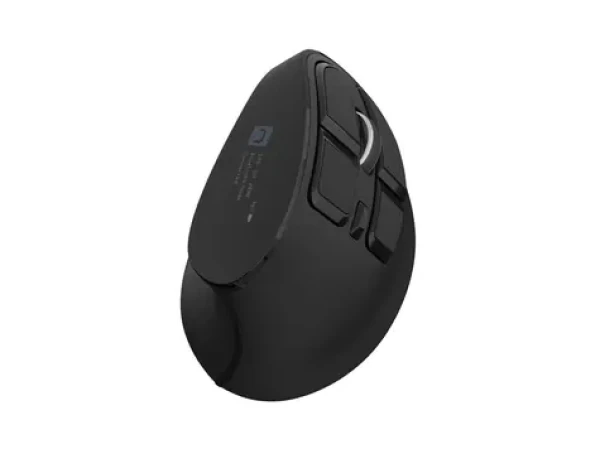 Natec Euphonie Pre čierna / Vertikálna bezdrôtová myš / 2,4 GHz + BT / 4000 DPI / 9 tlačidiel / OLED displej (NMY-2291)